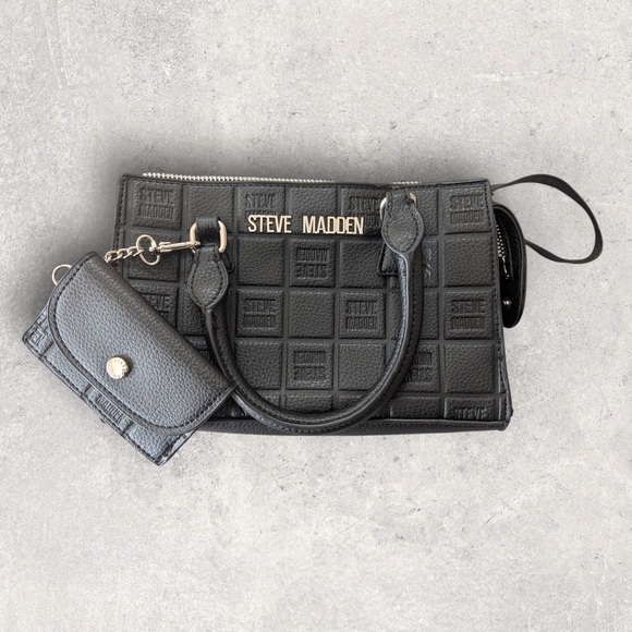 Steve Madden Handbags - Steve Madden Black Handbag and Wallet Set